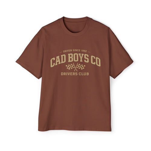 CAD Boys Co Drivers Club Tee - Men's Racing Graphic Oversized T-Shirt