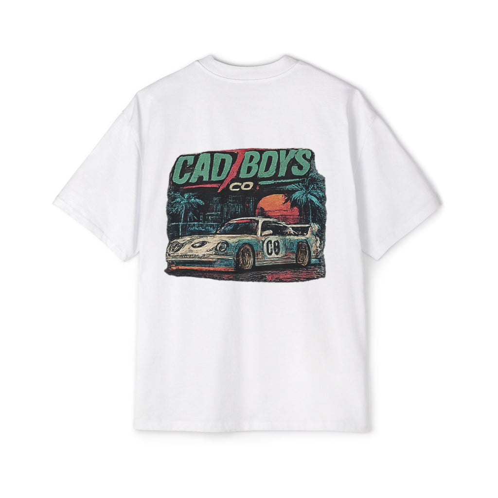 Cad Boys Vintage Race Car Tee — Men's Oversized Graphic Shirt