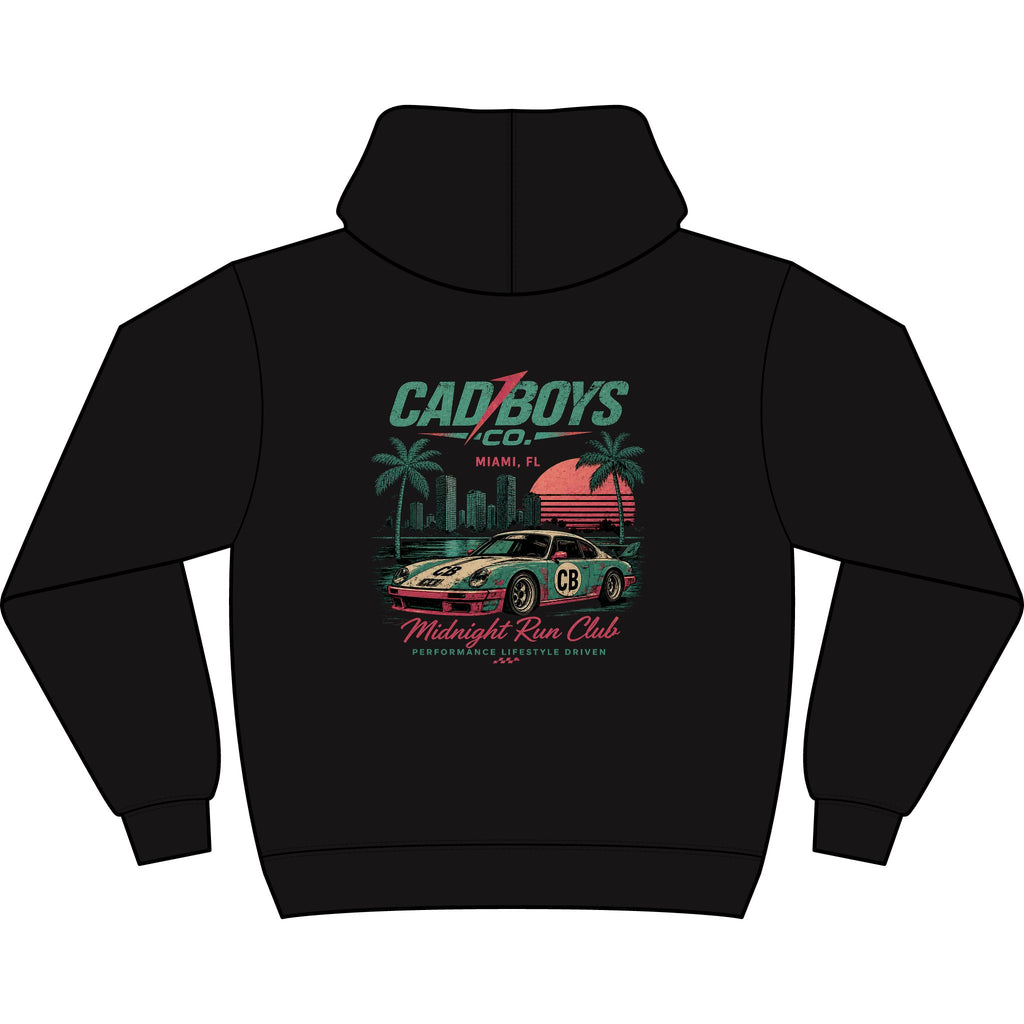 CadBoys Midnight Run Club Hoodie — Men's Graphic Box Hoodie