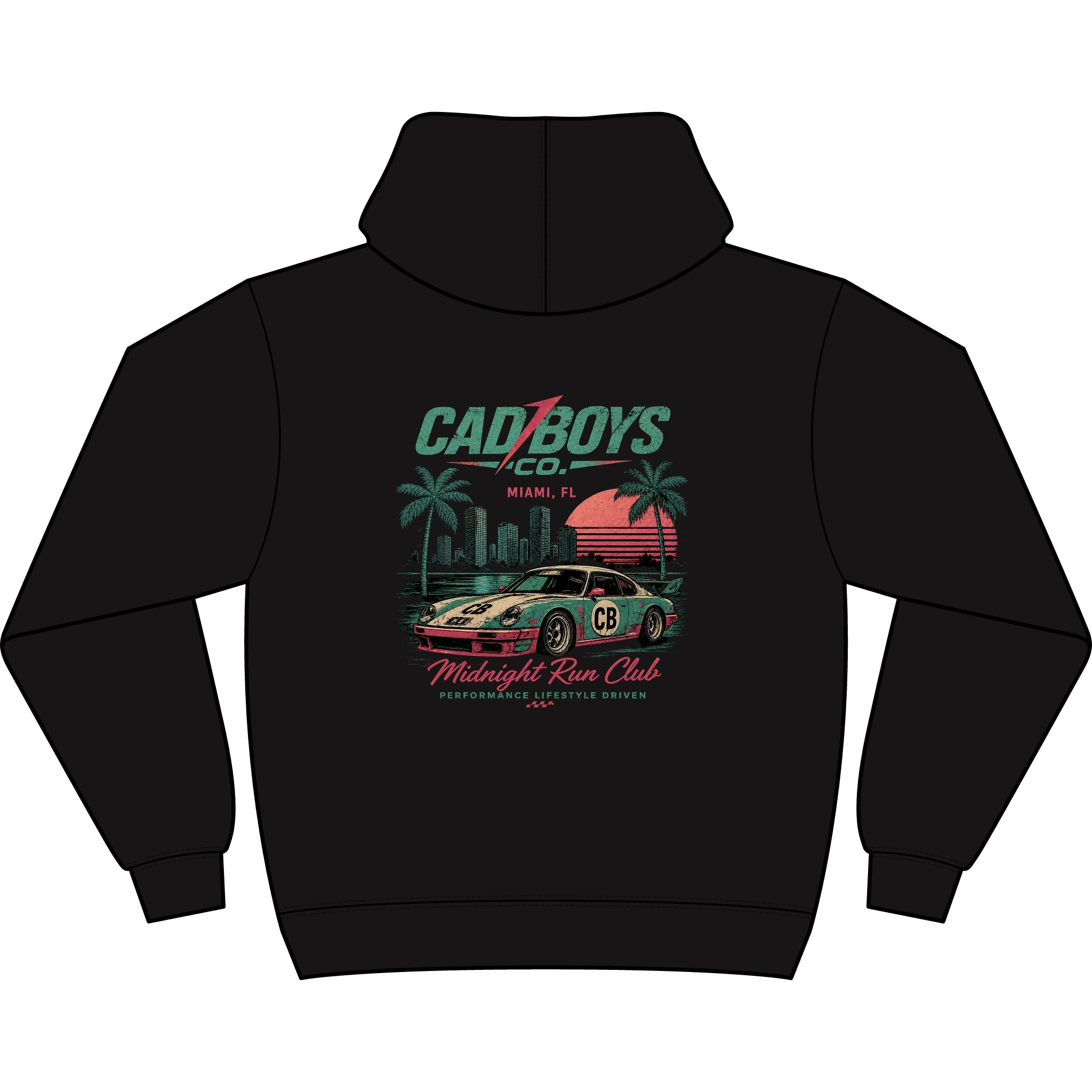 CadBoys Midnight Run Club Hoodie — Men's Graphic Box Hoodie