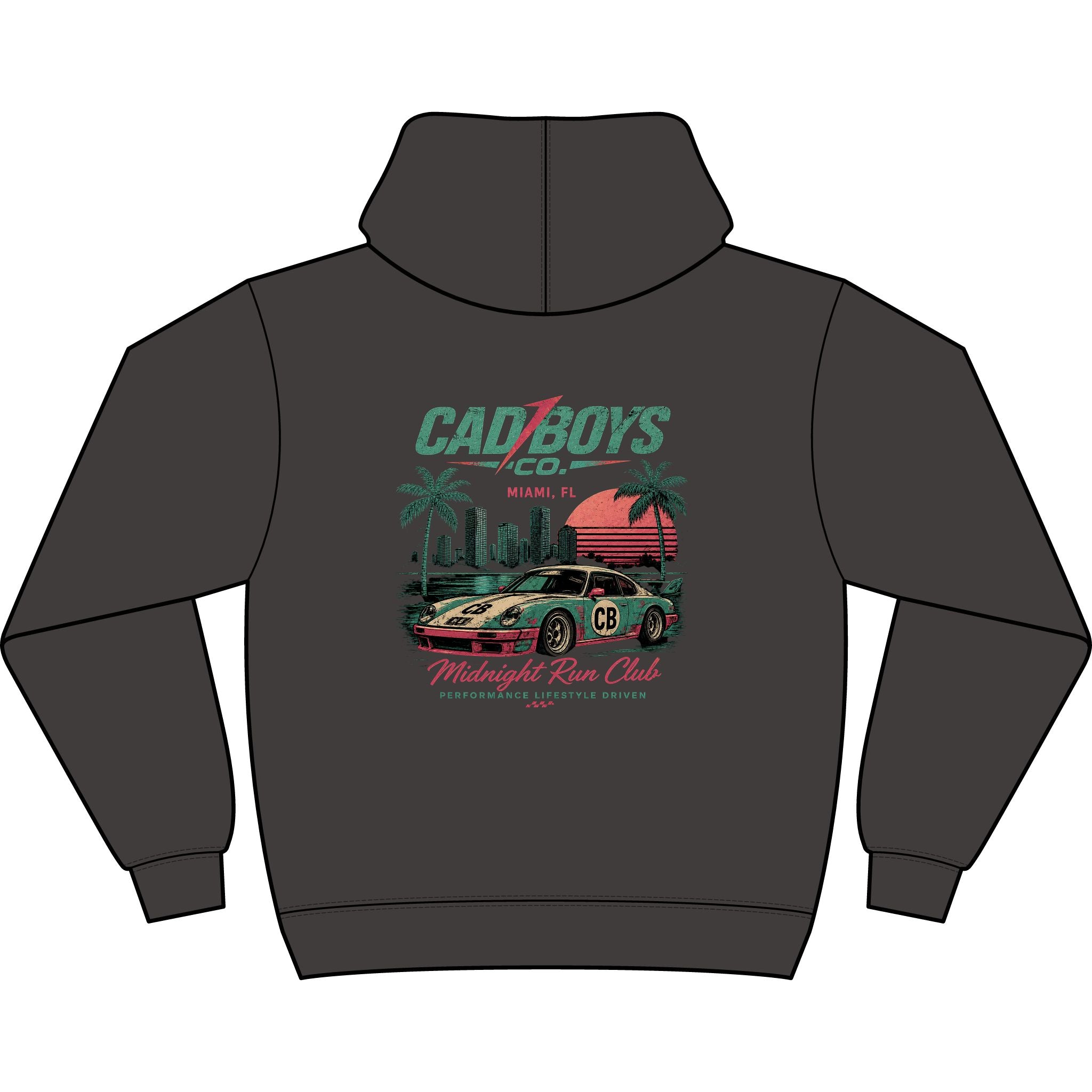 CadBoys Midnight Run Club Hoodie — Men's Graphic Box Hoodie