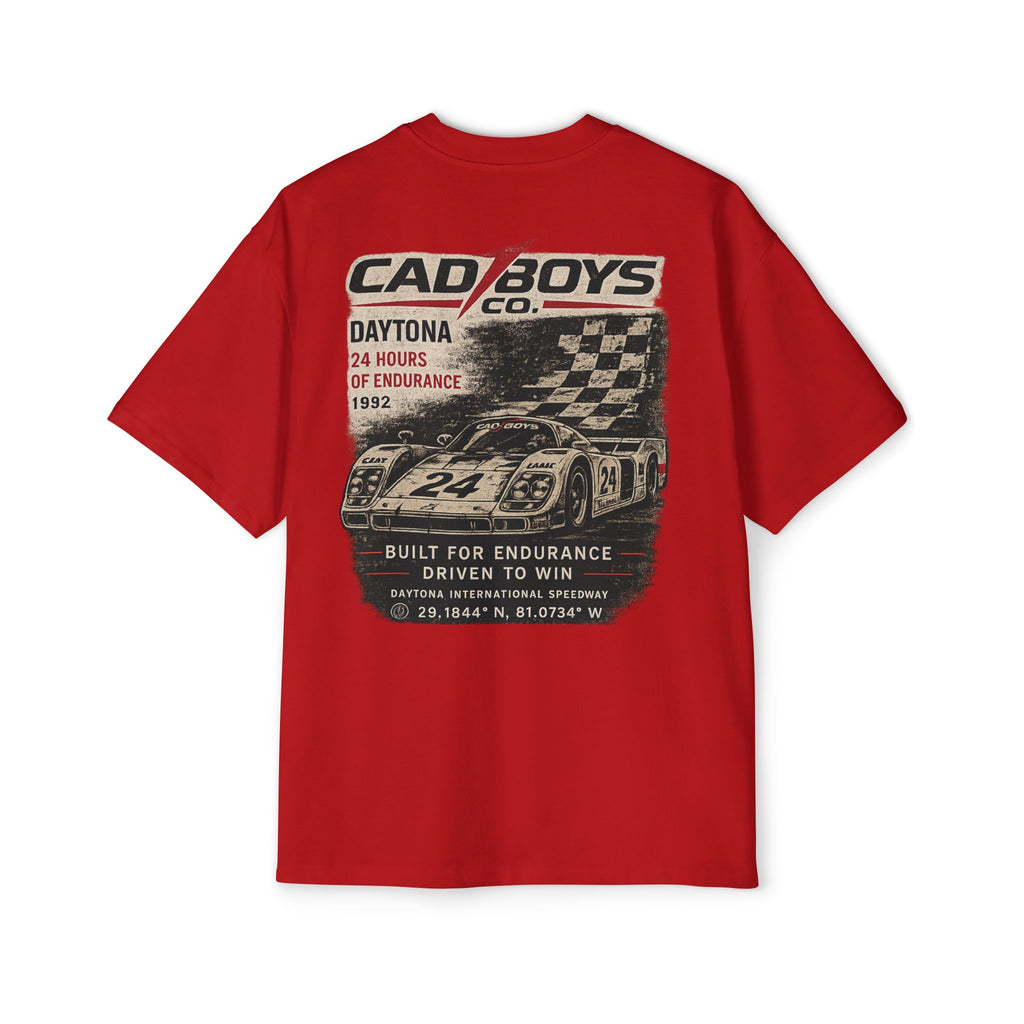 Cad Boys Daytona Racing Tee — Men's Oversized Car Graphic T-Shirt