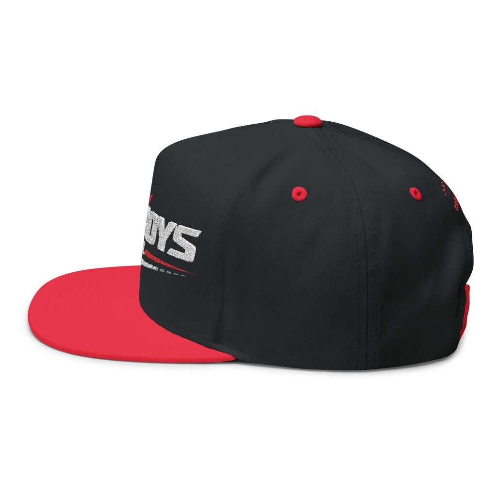 Flat Bill Cap — "Cad Boys" Embroidered Logo Snapback Hat