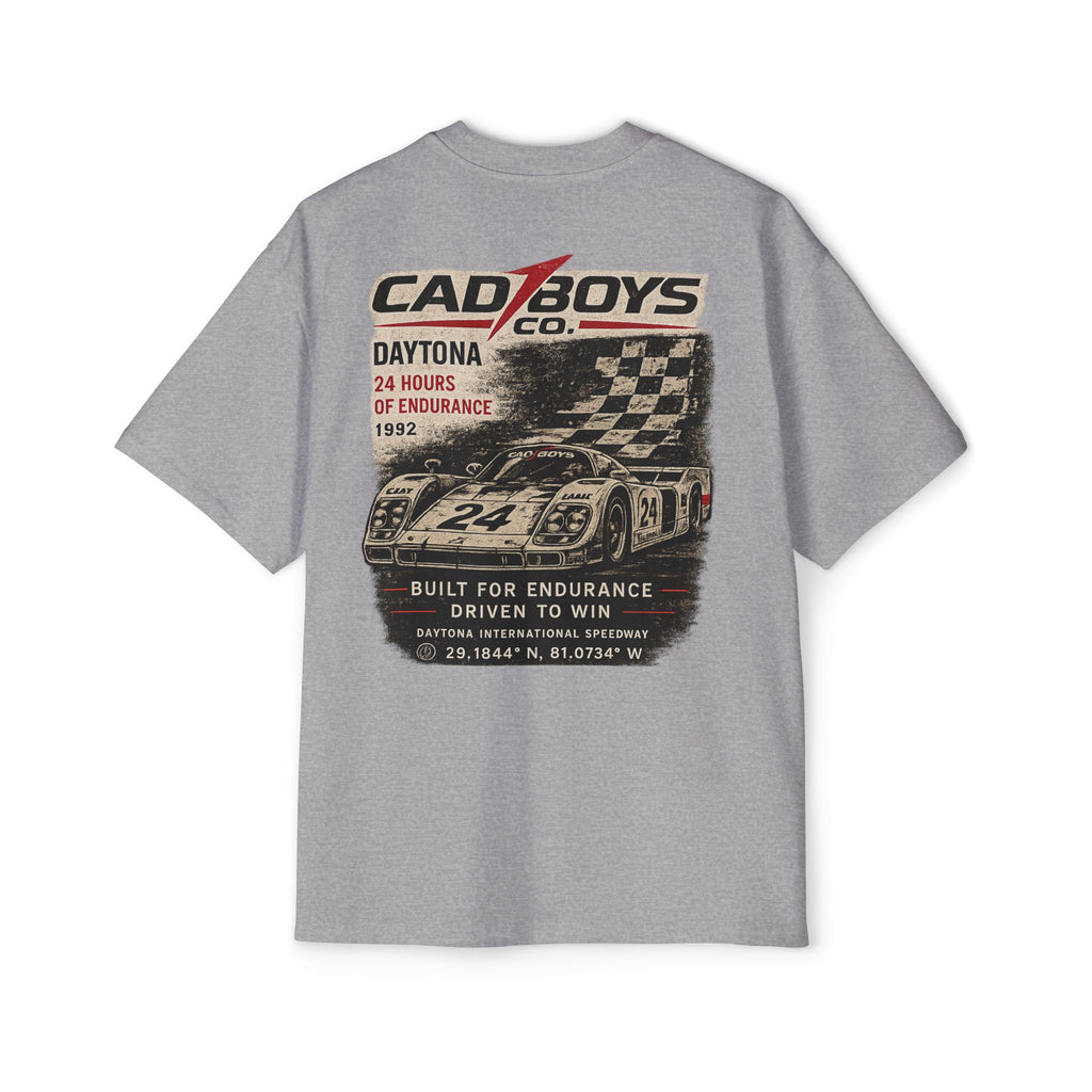 Cad Boys Daytona Racing Tee — Men's Oversized Car Graphic T-Shirt