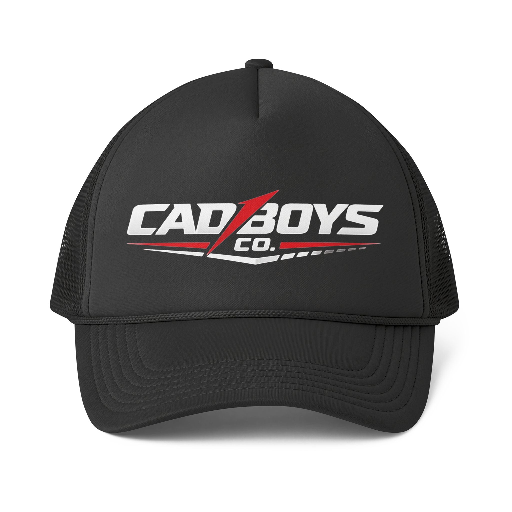 CadBoys Co. Trucker Cap — Retro Racing Logo Foam Mesh Hat