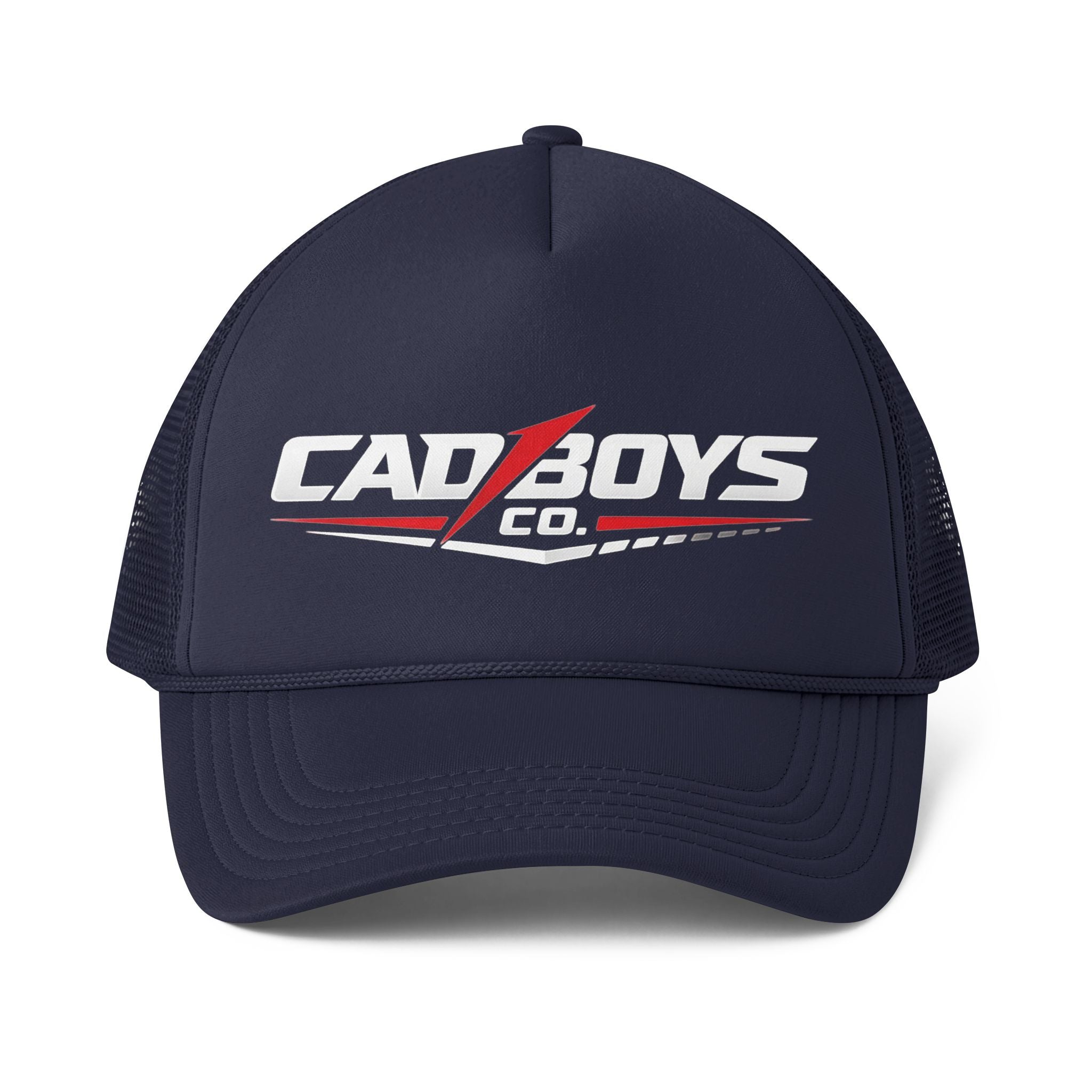 CadBoys Co. Trucker Cap — Retro Racing Logo Foam Mesh Hat