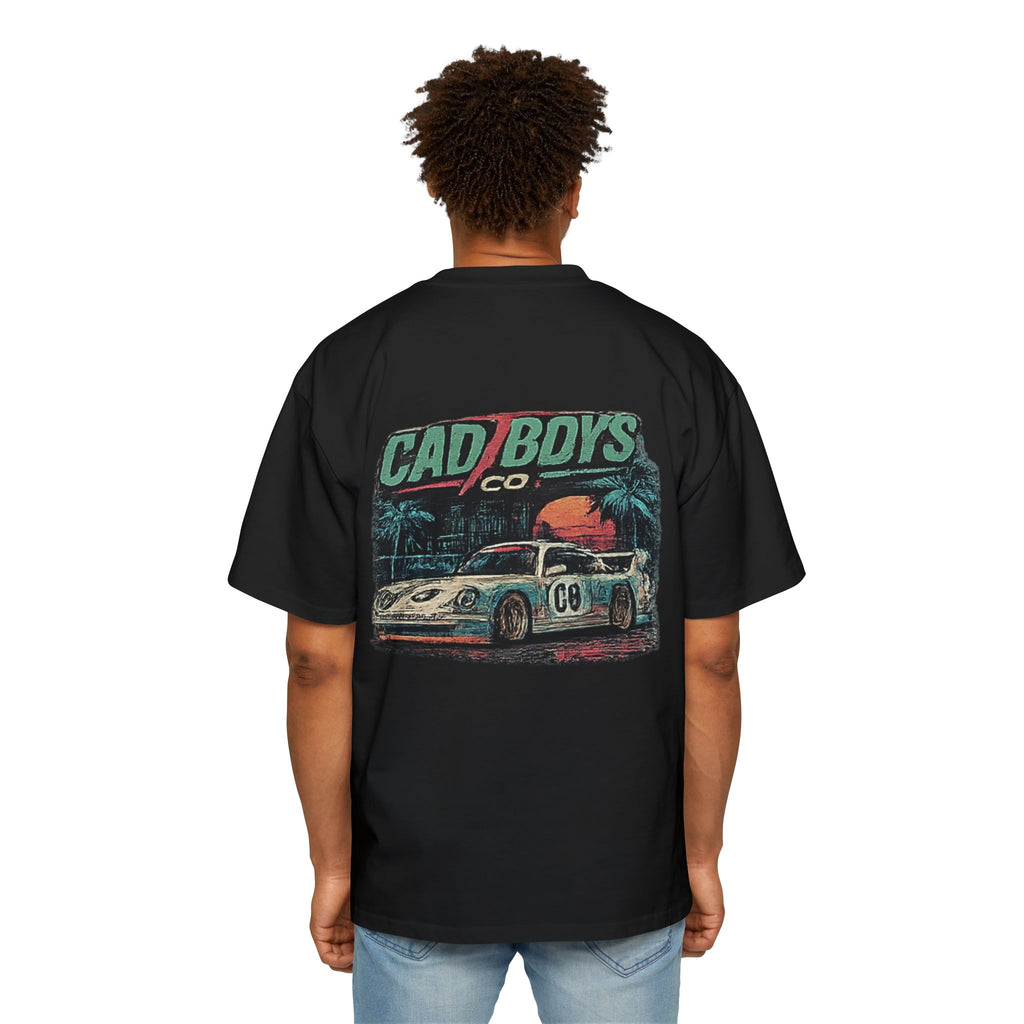 Cad Boys Vintage Race Car Tee — Men's Oversized Graphic Shirt