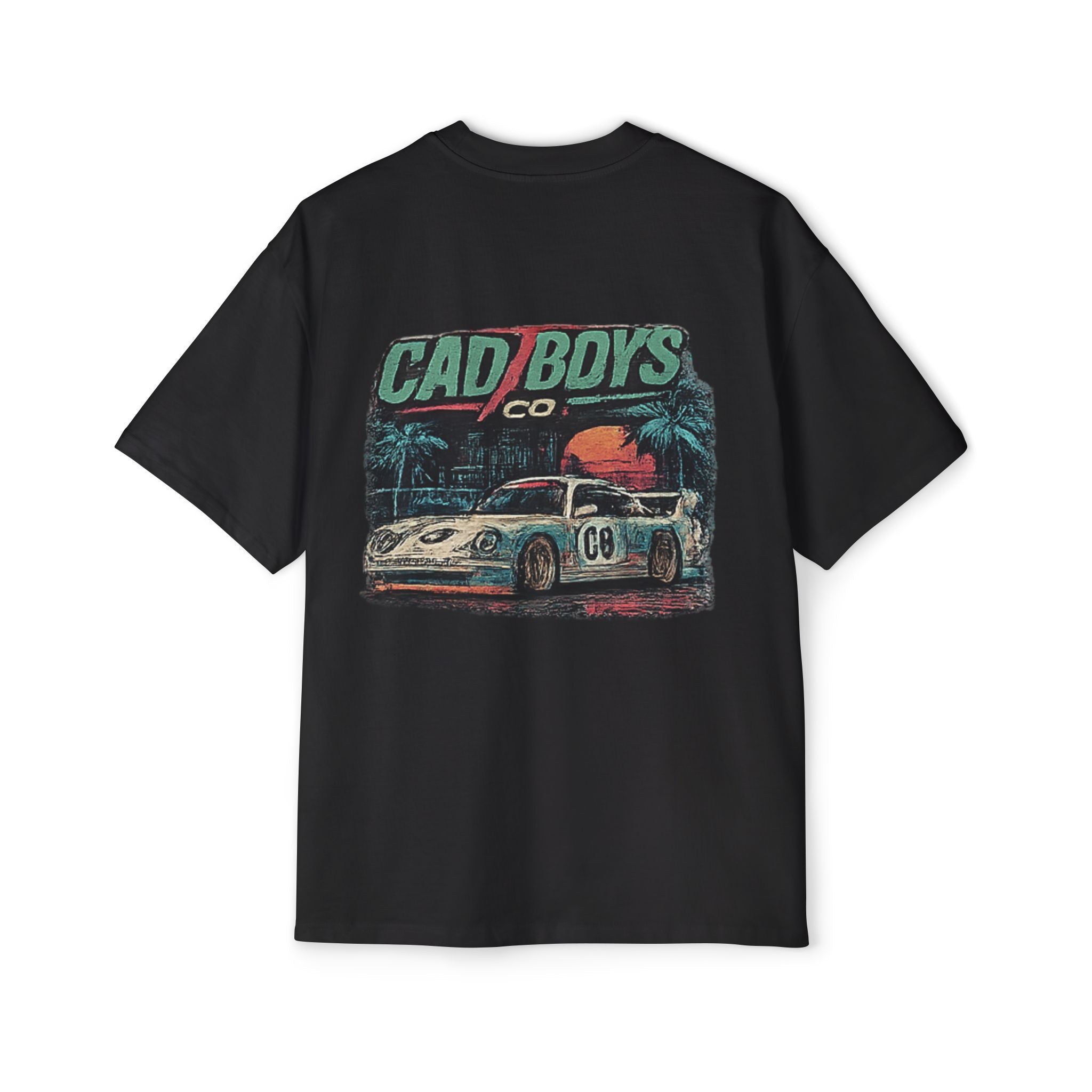 Cad Boys Vintage Race Car Tee — Men's Oversized Graphic Shirt