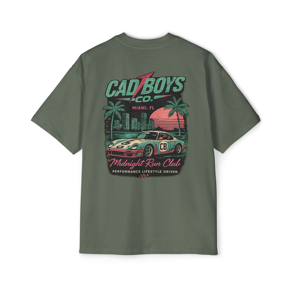 Cad Boys Midnight Run Oversized Tee — Retro Miami Racing Graphic T-Shirt