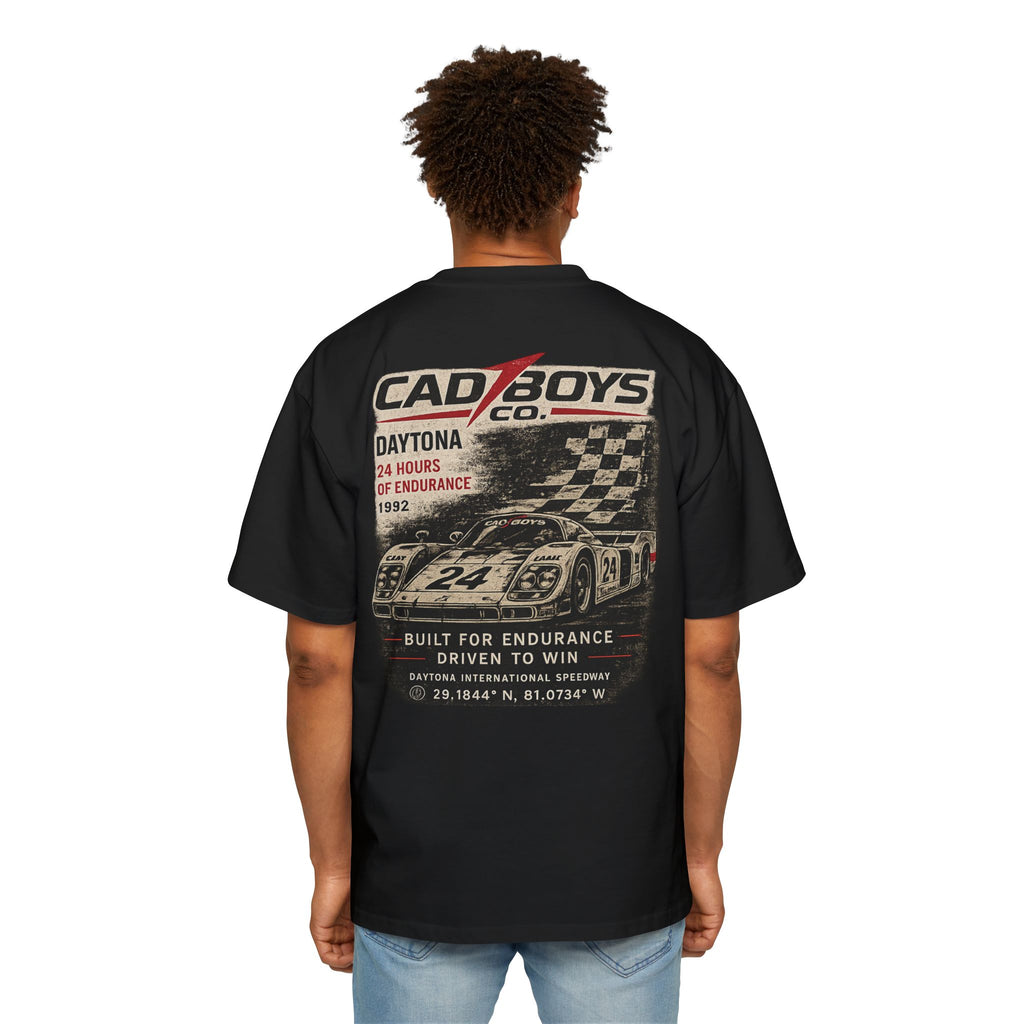 Cad Boys Daytona Racing Tee — Men's Oversized Car Graphic T-Shirt