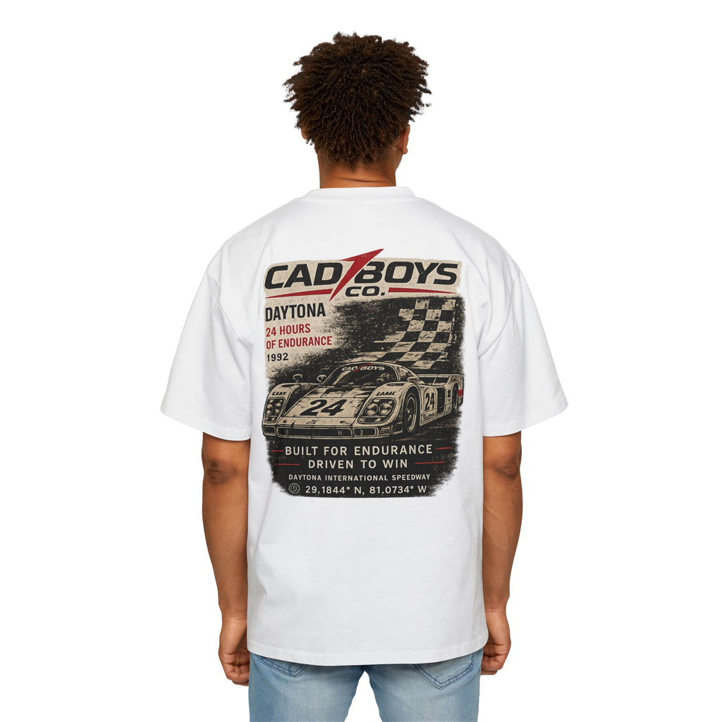 Cad Boys Daytona Racing Tee — Men's Oversized Car Graphic T-Shirt