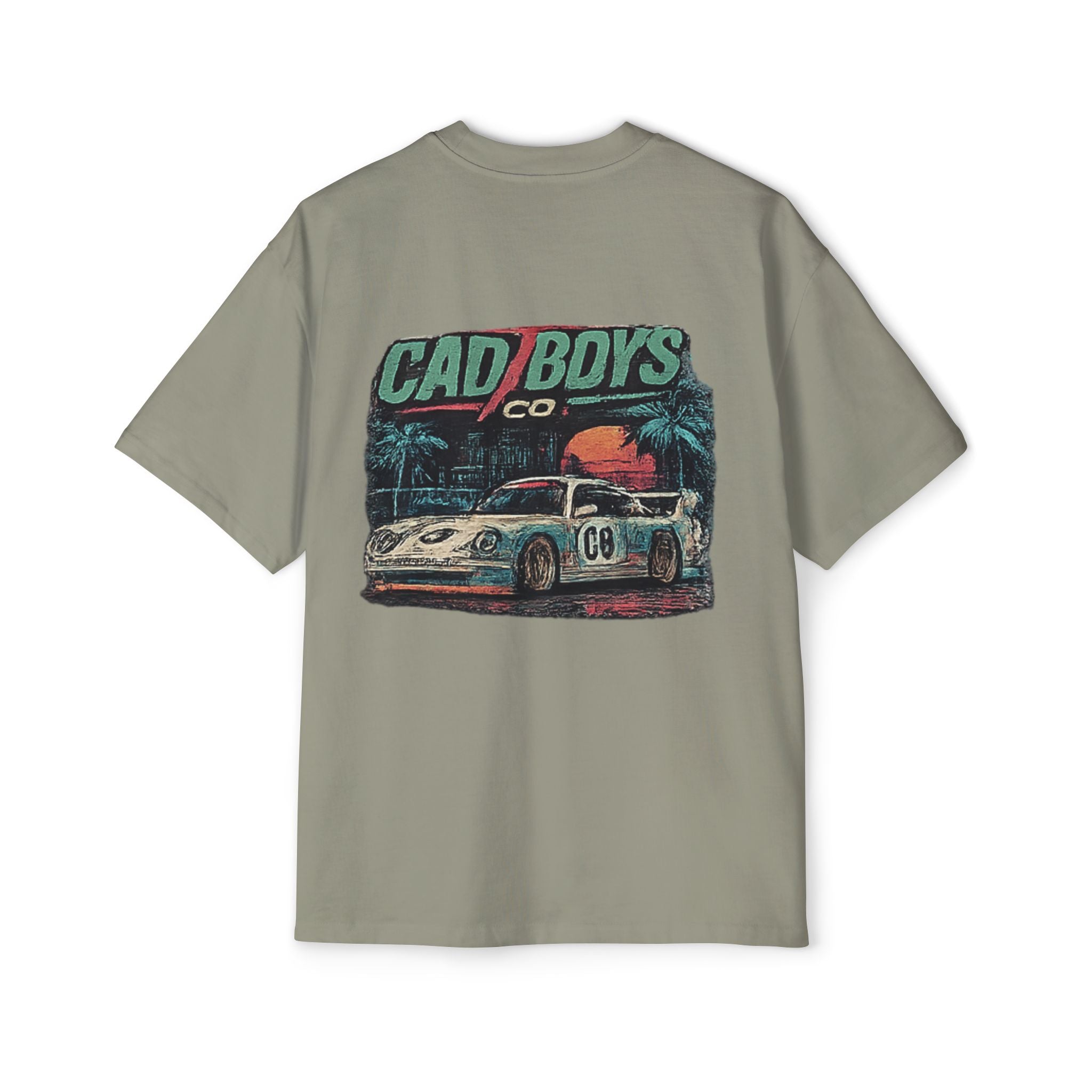 Cad Boys Vintage Race Car Tee — Men's Oversized Graphic Shirt