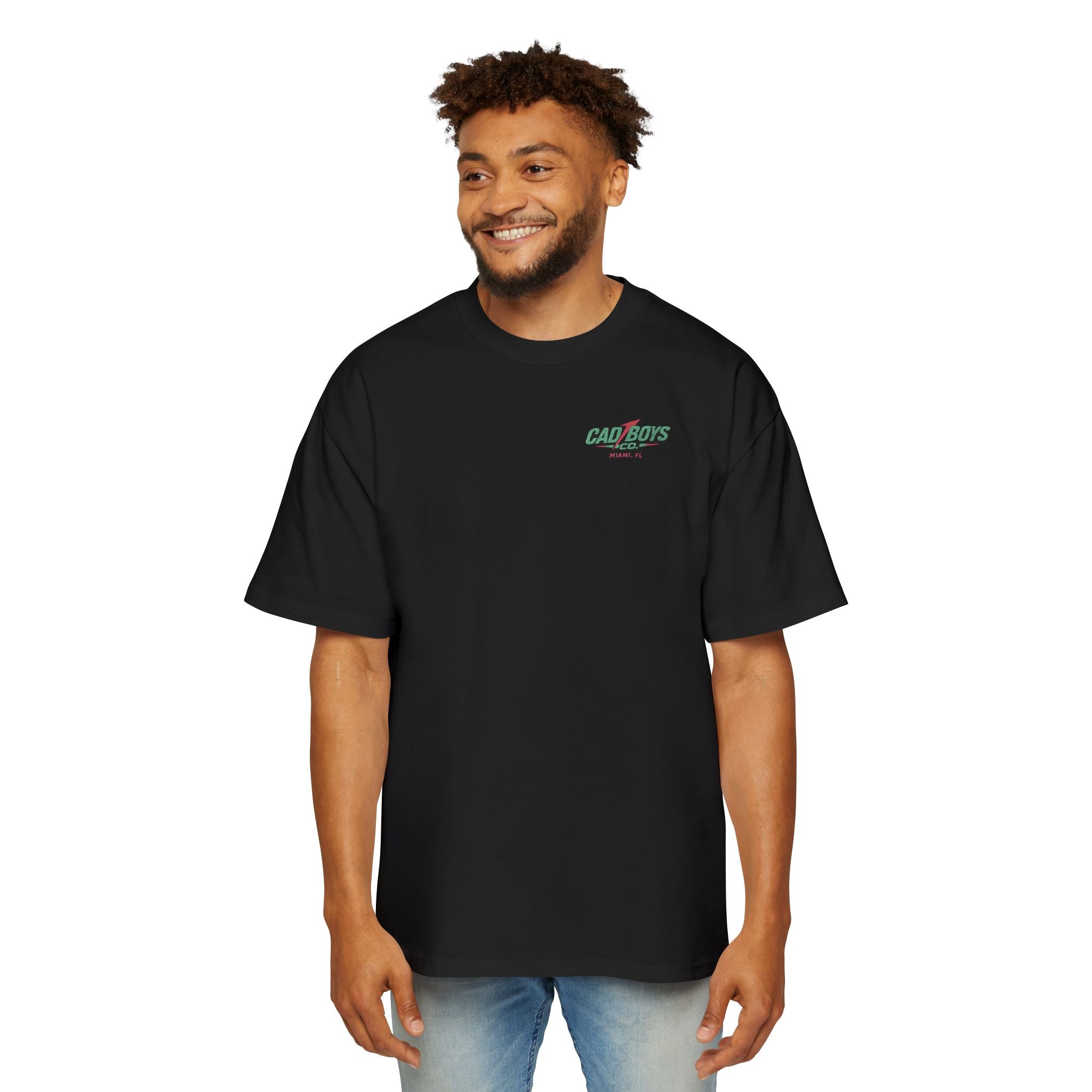 Cad Boys Midnight Run Oversized Tee — Retro Miami Racing Graphic T-Shirt