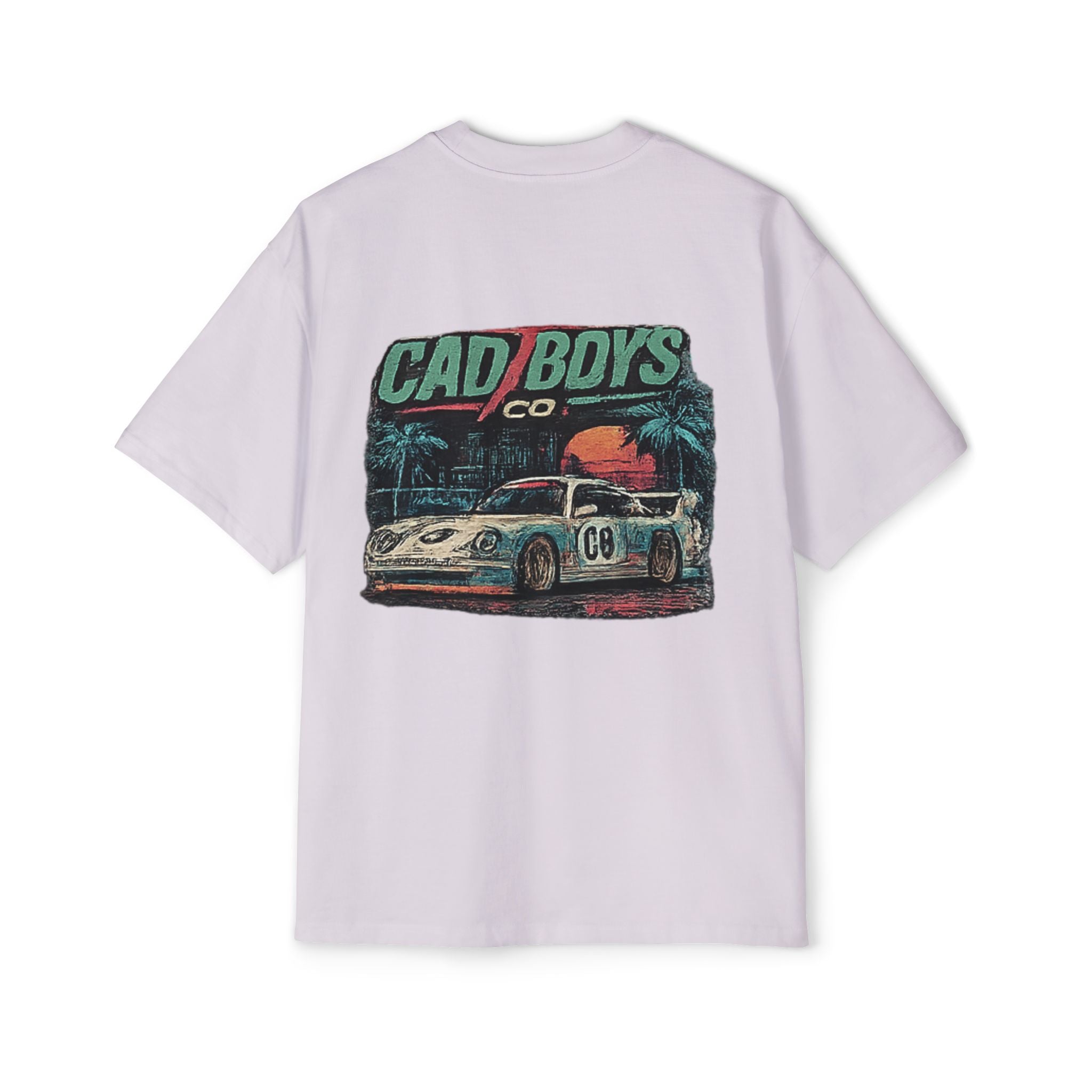 Cad Boys Vintage Race Car Tee — Men's Oversized Graphic Shirt